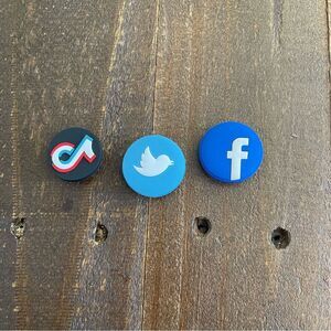 3 Piece Social Media Pop Culture Crocs‎ Charms Set